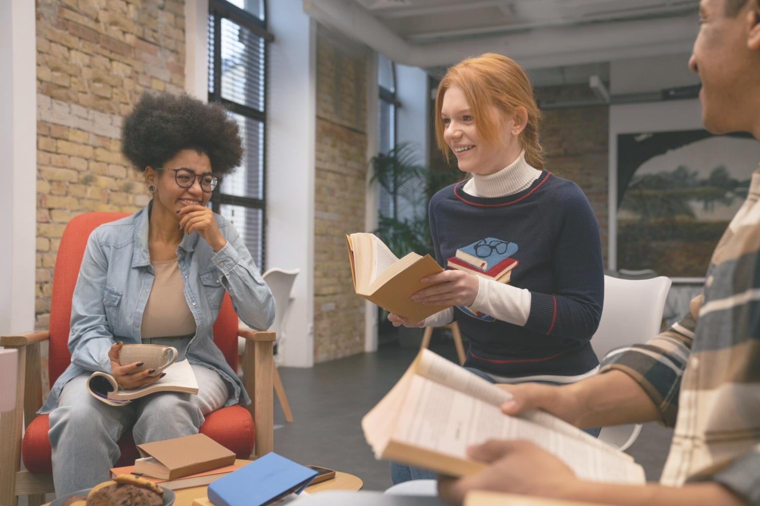 Student reviewing investment analysis materials